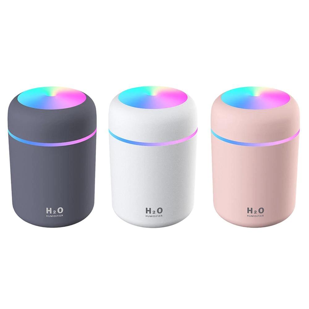Portable Electric Air Humidifier 300ml Diffuser with Colorful Light