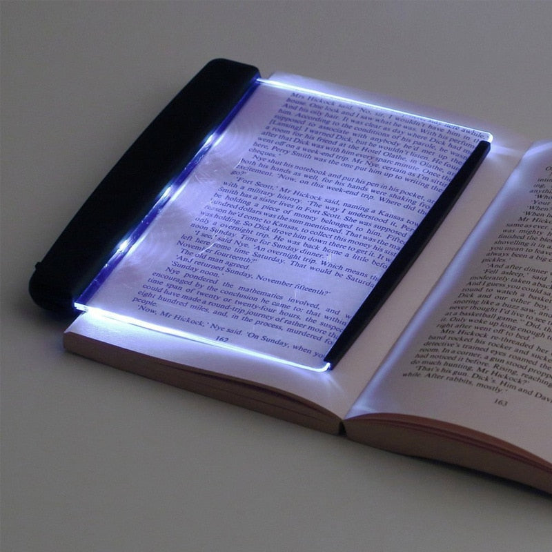 Portable flat LED book reading light