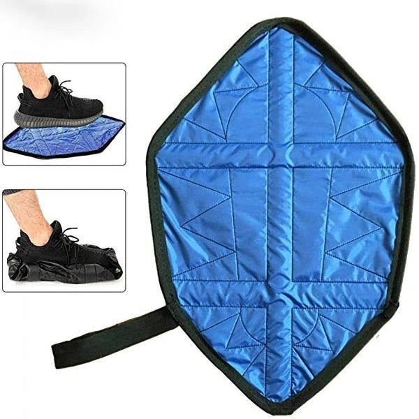 Reusable snap shoe covers anti-slip