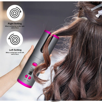 Cordless USB rechargeable ceramic hair curler
