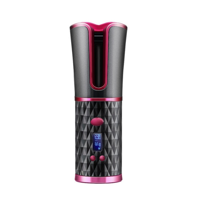 Cordless Automatic Hair Curler iron wireless Curling Iron USB Rechargeable Air Curler for Curls Waves LCD Display Ceramic Curly