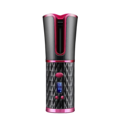 Cordless Automatic Hair Curler iron wireless Curling Iron USB Rechargeable Air Curler for Curls Waves LCD Display Ceramic Curly