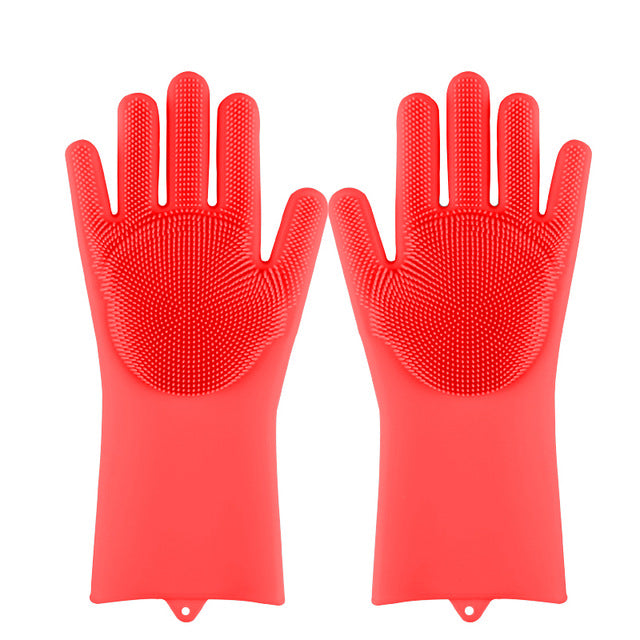 Silicone Dishwashing Scrub Gloves