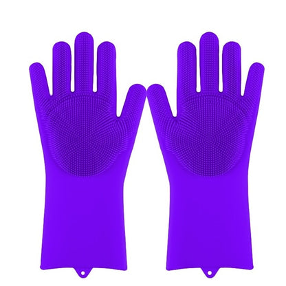 Silicone Dishwashing Scrub Gloves