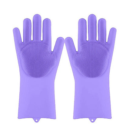 Silicone Dishwashing Scrub Gloves