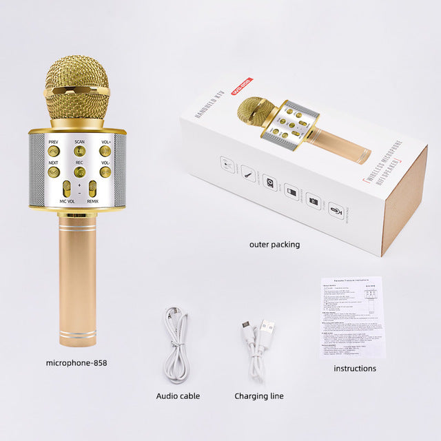Wireless Bluetooth Karaoke Microphone