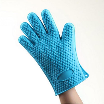 1Pcs Heat Resistant Silicone Glove Cooking Baking BBQ Oven Pot Holder Mitt Kitchen Red Hot Search