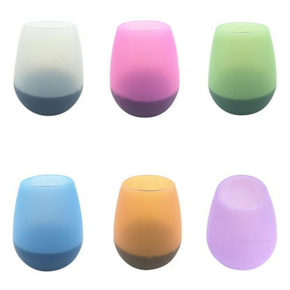 Unbreakable silicone wine glass cup