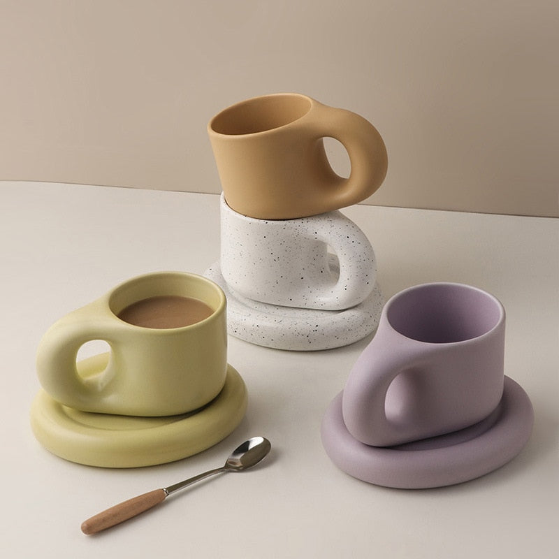Nordic Minimalist Ceramic Plump Mug