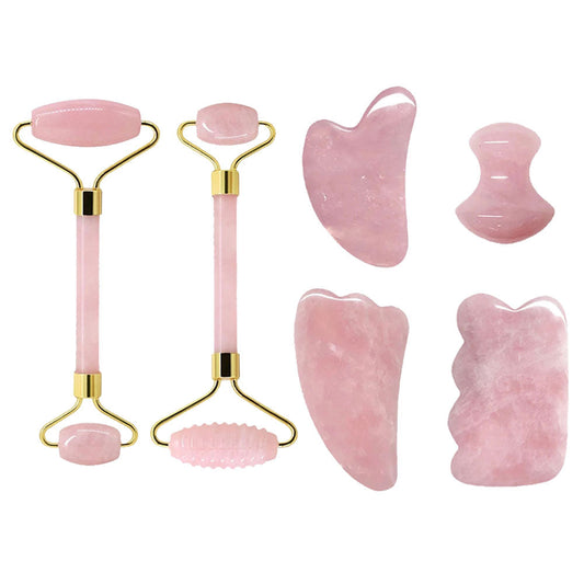 Rose Quartz Face Jade Roller Massager