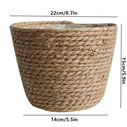 Plastic Lined Woven Plant Pot/Basket