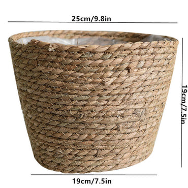 Plastic Lined Woven Plant Pot/Basket
