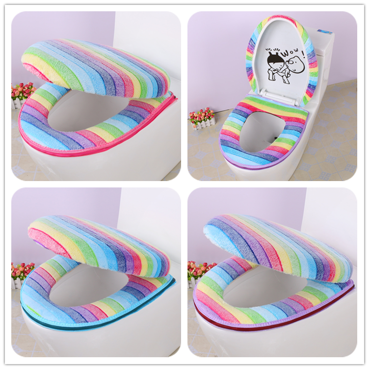 Rainbow Toilet Seat Cover