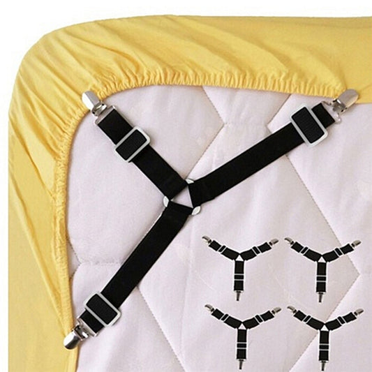 Bed fastener elastic sheet straps